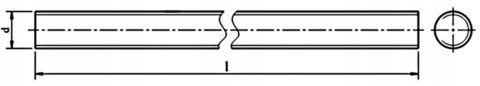 Pręt gwintowany kwasoodporny M36 A4 dł.1000mm