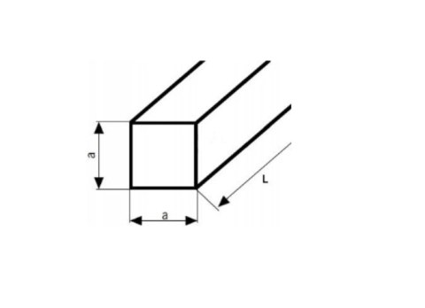 Pręt kwadratowy z mosiądzu 30x30 1000mm (100cm)