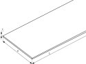 Płaskownik aluminiowy 50x2 - 100 cm