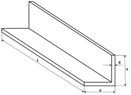 Kątownik aluminiowy 40x40x5 - 100 cm