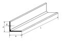 Kątownik aluminiowy ryflowany 20x20x2,5 - 100 cm