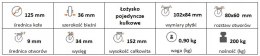 Zestaw kołowy skrętny 125mm nośność 200 kg