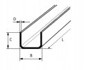 Ceownik stalowy z/g 40x40x3 długość 1500mm (150cm)