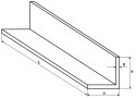 Kątownik aluminiowy 30x30x2 - 100 cm