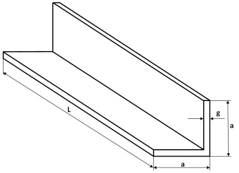 Kątownik aluminiowy 30x30x4 - 100 cm