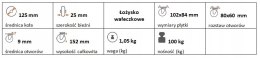 Zestaw kołowy stały 125mm nośność 100 kg