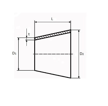 Redukcja nierdzewna 168,3mm x 114,3mm AISI 304