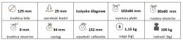 Zestaw kołowy skrętny 125mm nośność 100 kg
