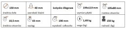Zestaw kołowy skrętny polipropylen 150mm nośn 150k
