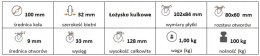 Zestaw kołowy skrętny z hamulcem 100mm nośn 100kg