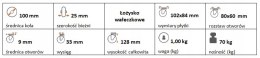 Zestaw kołowy skrętny z hamulcem 100mm nośn. 70kg