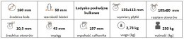 Zestaw kołowy skrętny z hamulcem 160mm nośn 250kg