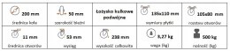 Zestaw kołowy skrętny z hamulcem 200mm nośn 500kg