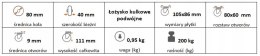 Zestaw kołowy stały 80mm nośność 200 kg