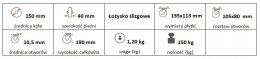 Zestaw kołowy stały polipropylen 150mm nośn150kg