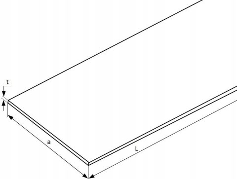 Płaskownik z mosiądzu 60x10 500mm (50cm)