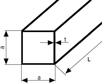 Profil kwadratowy nierdzewny sur 100x100x3 6000mm