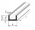 Ceownik aluminiowy 50x50x4 długość 1500mm (150cm)