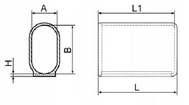 Nakładka ślizgowa 20x40 czarna 1 szt