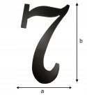 Ozdoba prezent cyfra 7 ze stali 11,5x20cm