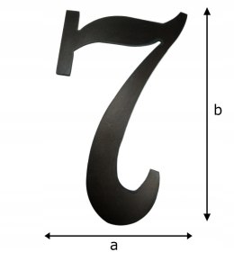 Ozdoba prezent cyfra 7 ze stali 11,5x20cm