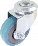 Zestaw kołowy skrętny 100mm nośn 65kg otwór 12,5