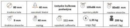 Zestaw kołowy skrętny z hamulcem 80mm nośn 200kg