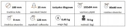 Zestaw kołowy stały 100mm nośność 70 kg