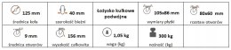 Zestaw kołowy stały 125mm nośność 300 kg