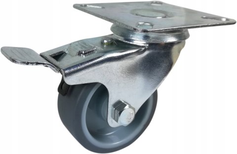 Zestaw kołowy skrętny z hamulcem 50mm nośność 40kg