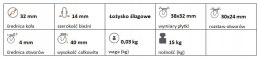 Zestaw kołowy stały polipropylen 32mm nośność 15kg
