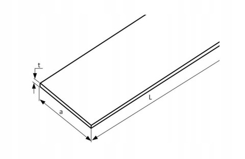 Płaskownik nierdzewny sur 70x5 AISI 304 4000mm