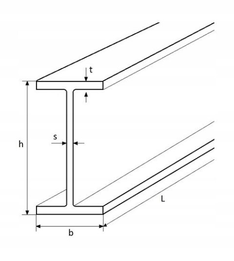 Dwuteownik stalowy IPE 240 długość 5900mm