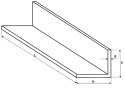 Kątownik aluminiowy 40x120x4 - 200 cm