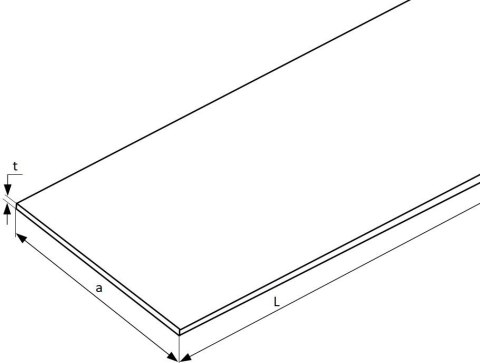 Płaskownik aluminiowy 70x20 - 100 cm