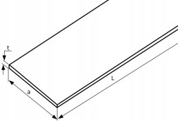 Płaskownik stalowy 60x25 ciągniony S355 3000 mm (300cm)