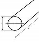 Pręt okrągły stalowy ciągniony C45 fi 6mm 1500mm