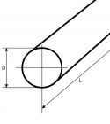 Pręt poliamid wałek fi 35x1000mm PA6-G czerwony