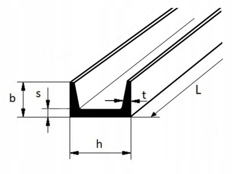 Ceownik stalowy g/w UNP 240x85x9,5 długość 12150mm