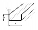 Ceownik stalowy z/g 90x40x4 długość 1000mm (100cm)