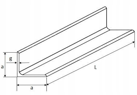 Kątownik nierdzewny AISI 304 35x35x4 6000mm