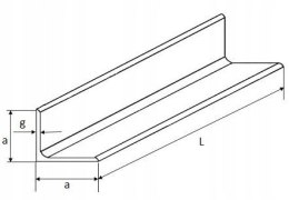 Kątownik nierdzewny AISI 304 40x40x4 6000mm
