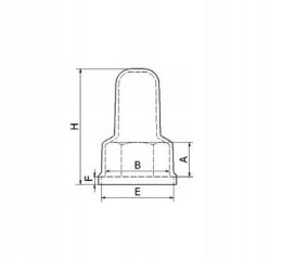 Maskownica o wydłużonym kształcie M14/H28 szara 100 szt