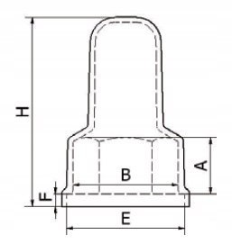 Maskownica o wydłużonym kształcie M24/H70 czarna 100 szt