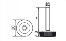 Stopka radełkowa SR-10 M8x30