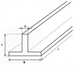 Teownik stalowy 60x60x7 długość 12000mm (1200cm)