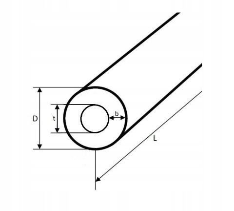 Tuleja Poliamid POM-C 55x35x1000mm