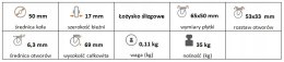 Zestaw kołowy stały 50mm nośność 35 kg