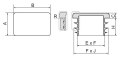 Zaślepka profila biała 30x80mm prostokąt 100szt.