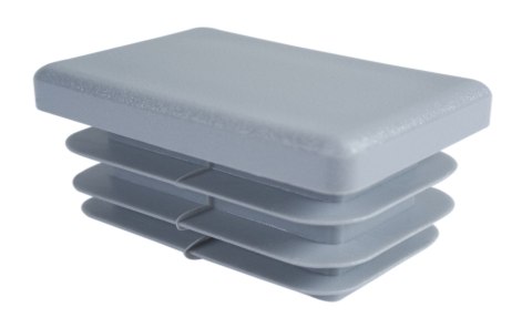 Zaślepka profila szara 40x80mm prostokąt 100szt.